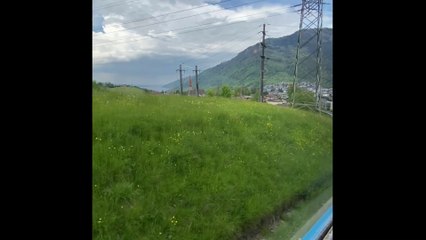 Beautiful Rigi kulm (the queen of the mountain)in Switzerland.From train view.