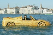 Homemade Wooden Ferrari Makes Waves In Venice
