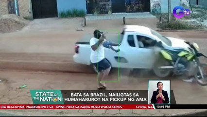 Bata sa Brazil, nailigtas sa humaharurot na pickup ng ama | SONA