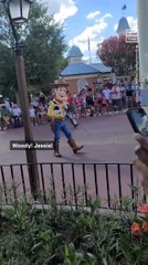 Woody Helps Jessie Create Magical Moment for Child at Disney World