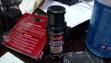 Μαύρο χρώμα υφάσματος Decoart (video MAH03650)
