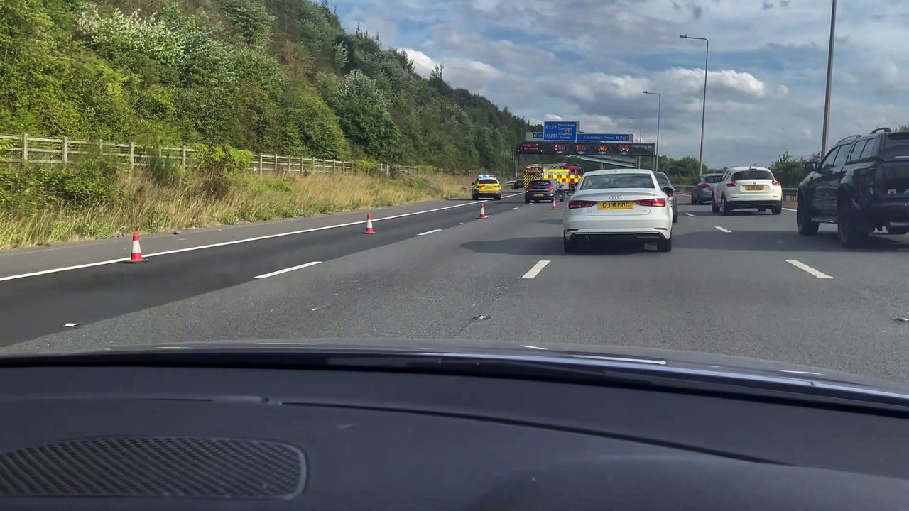 Crash causes long delays on M2