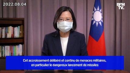 "Nous allons résolument défendre la souveraineté de notre nation", affirme la présidente de Taïwan