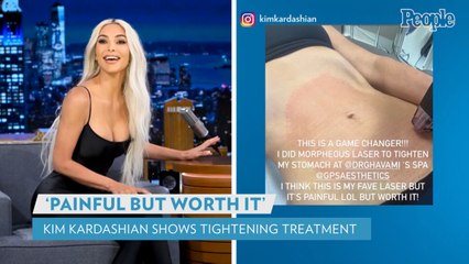 Kim Kardashian Shares Photo of 'Painful But Worth It' Tightening Treatment on Her Stomach