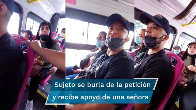En este momento me siento mujer : Hombre se niega a bajar de zona exclusiva del Metrobús