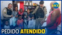 Menino que ligou para a PM pedindo comida recebe doações