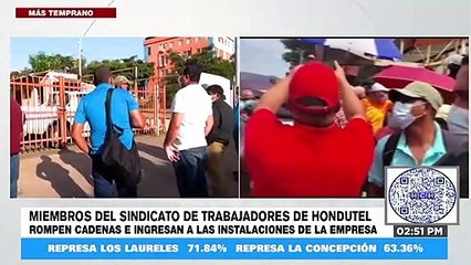 ¡Tras días de toma! Un segmento del dividido sindicato rompe las cadenas e ingresa a Hondutel