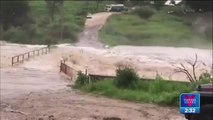 Lluvias provocan el desbordamiento del río San Miguel en Jalisco