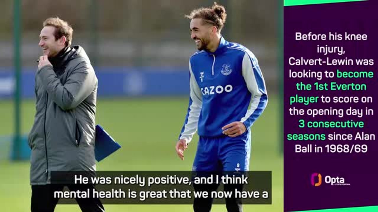 Lampard praises progress in mental health support after Calvert-Lewin injury