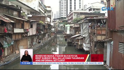 #BosesNgMasa: Pabor ba kayo sa Rent Subsidy Bill na layong tulungan ang informal settlers? | UB