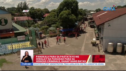 Panukala para sa pagtatayo ng hiwalay na pasilidad para sa heinous criminals, ganap nang batas | UB