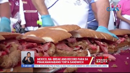 Mexico, na-break ang record para sa pinakamahabang torta sandwich | UB