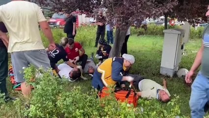 Son dakika haberi | Freni boşalan asfalt kamyonu otomobile çarpıp devrildi : 6 yaralı