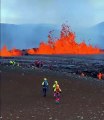الثاني خلال 6 آلاف عام..  الحمم البركانية أثناء ثوران بركان العاصمة الآيسلندية