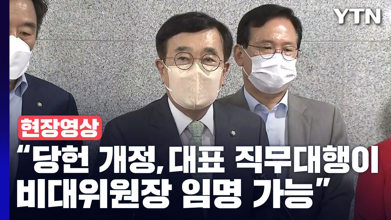 [현장영상+] "당헌 개정...대표 직무대행이 비대위원장 임명 가능" / YTN