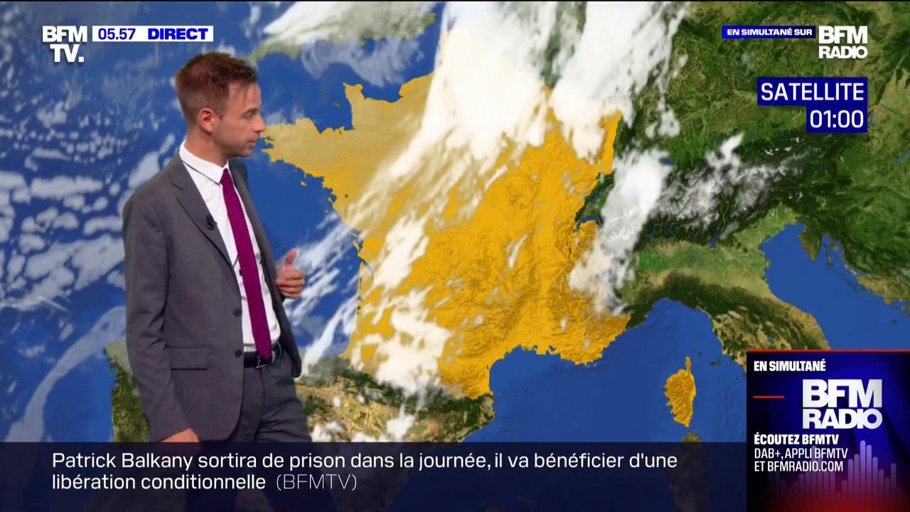 Des éclaircies dans le Nord-Ouest, un risque orageux qui se déplace vers l'Est, et toujours de fortes chaleurs dans le Sud: la météo de ce vendredi
