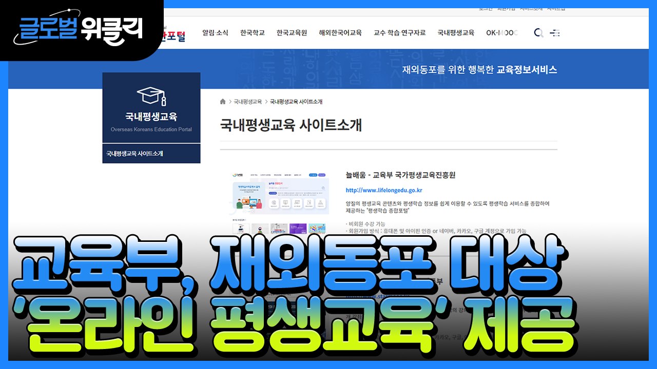 [재외동포 소식] 교육부, 재외동포 대상 '온라인 평생교육' 제공 / YTN