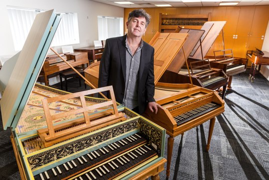 Inside the Australian National University School of Music's historical instrument collection.