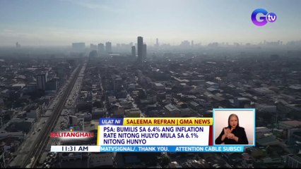 PSA: Bumilis sa 6.4% ang inflation rate nitong Hulyo mula sa 6.1% nitong Hunyo | BT