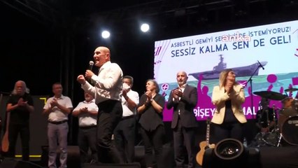 İzmir'de asbest bombasına karşı miting! Geldikleri gibi giderler