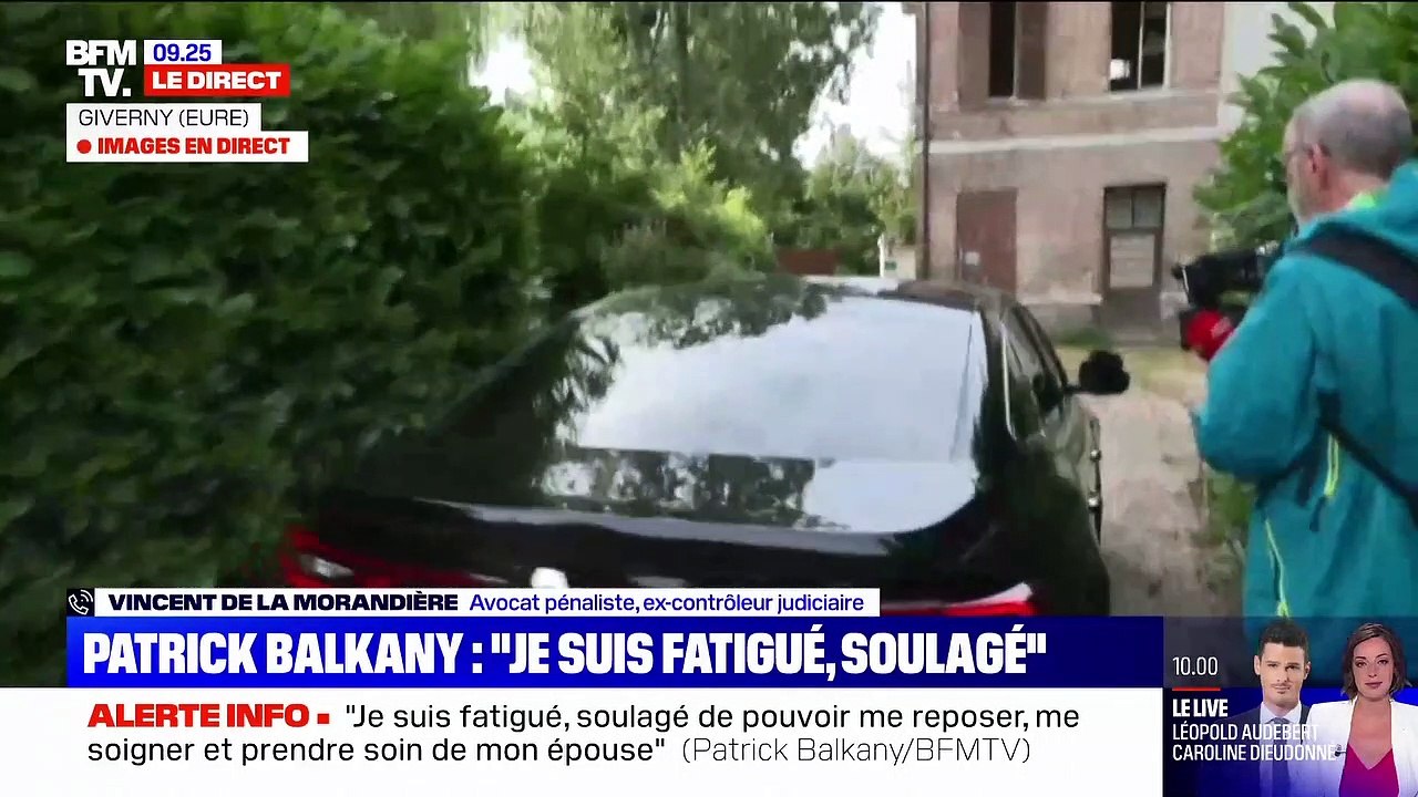 Après six mois de détention, l'ancien maire LR de Levallois-Perret Patrick Balkany est sorti de la prison de Fleury-Mérogis: "Je suis fatigué, soulagé de pouvoir me reposer, me soigner"