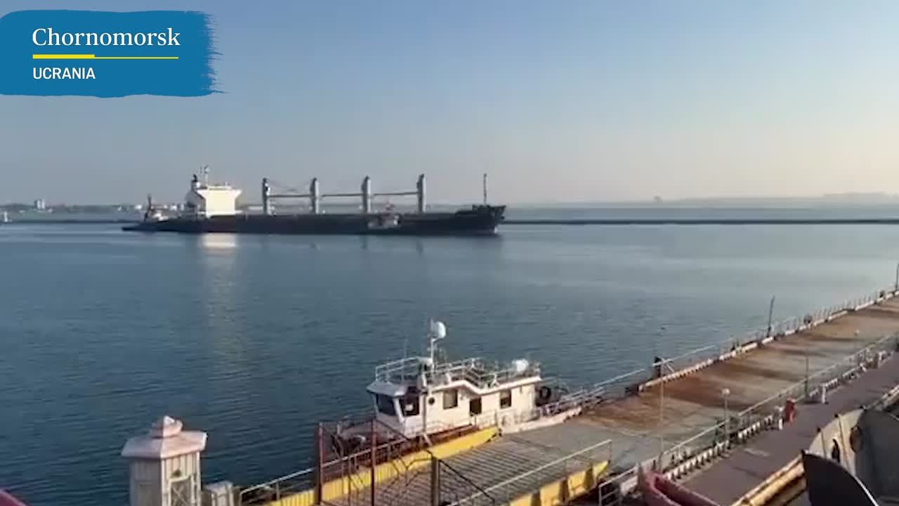 Tres barcos cargados con cereal de Ucrania zarpan desde Odesa