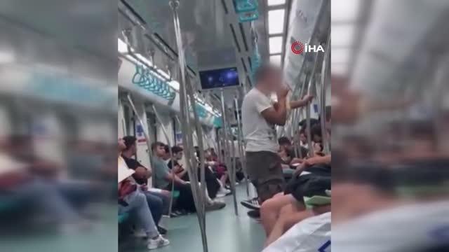 Bingöl haber | Marmaray'a binen genç etrafındakilere aldırış etmeden 'madde' kullandı... O anlar kamerada