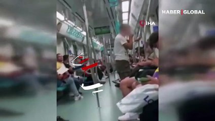 Marmaray’da şaşkına çeviren görüntüler! Yolcular o anları böyle kaydetti