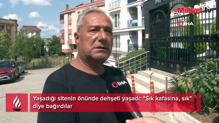 Site önünde araba gaspı! 'Sık kafasına, sık' diye bağırdılar