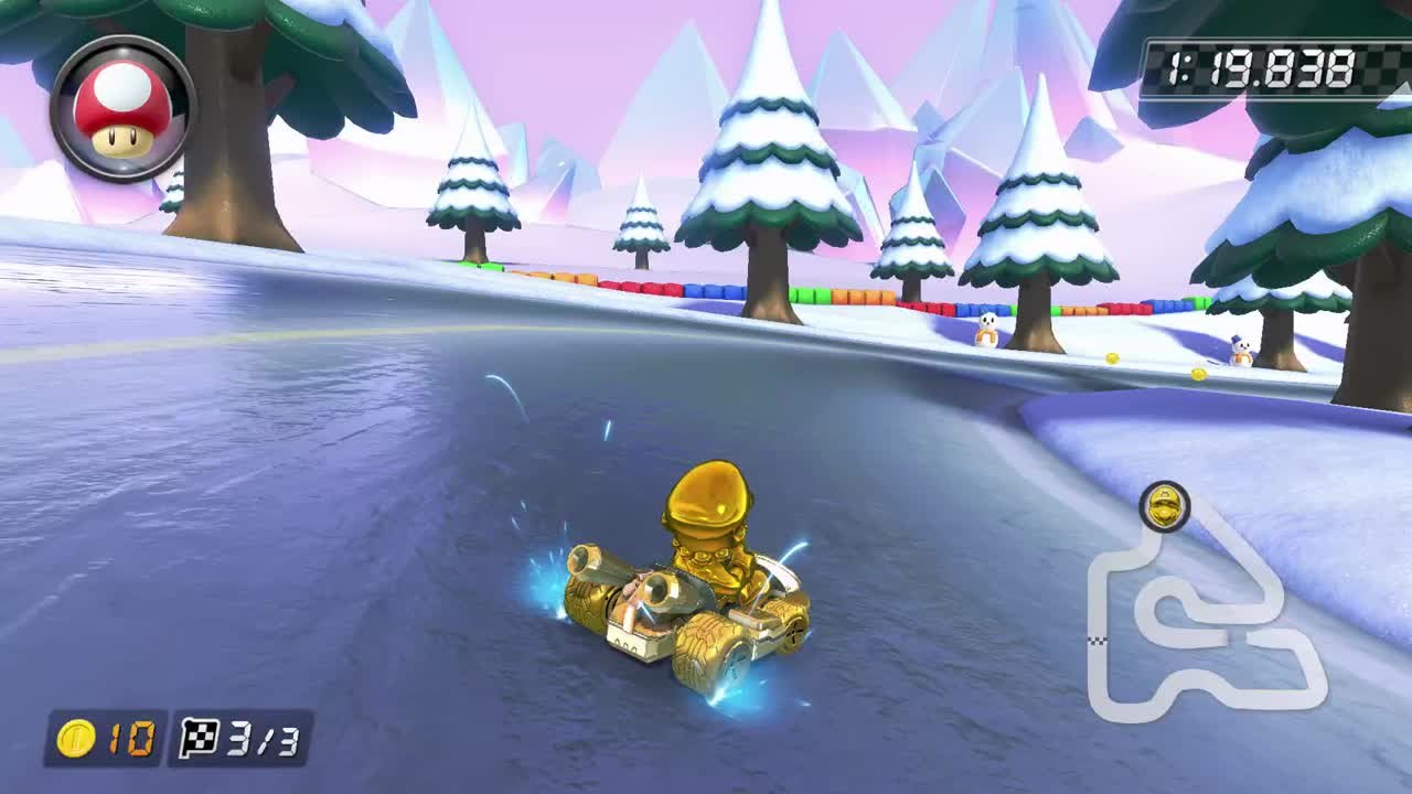 Mario Kart 8 Deluxe – Tour du circuit "GBA Pays neigeux" (vague 2 du DLC)