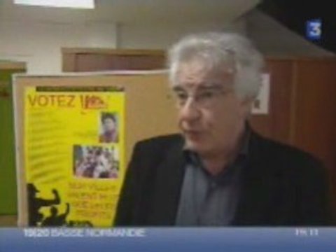 Alain Krivine à alençon le jeudi 6 mars vu par france 3