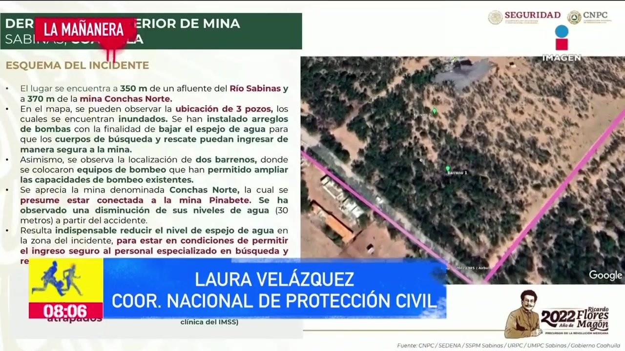 Continúa el rescate de los mineros atrapados en una mina de Coahuila