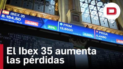 El Ibex 35 aumenta las pérdidas pendiente del empleo en EE.UU.