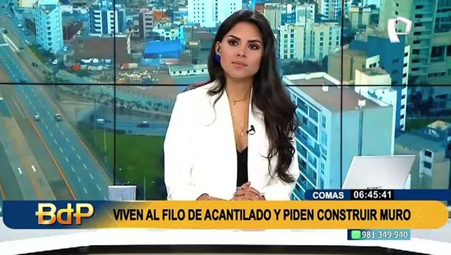 Al filo de la muerte: Vecinos corren peligro por acantilado en Comas