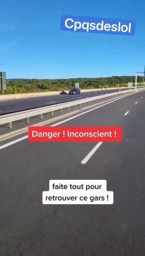 Un débile roule en marche arrière sur l'a75