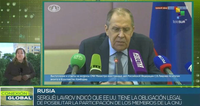 Canciller ruso denuncia mal manejo de EE.UU. como anfitrión de las Naciones Unidas