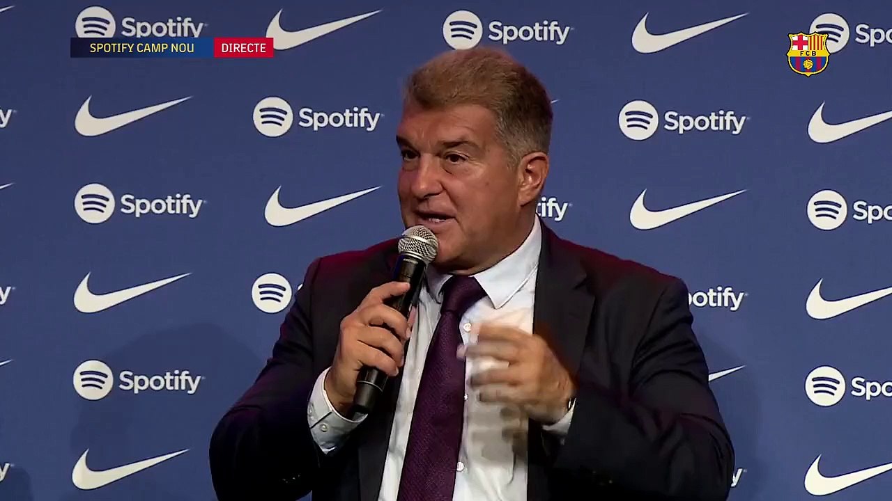 Laporta, agradecido, por el esfuerzo de Lewandowski para firmar con el Barça / FCB
