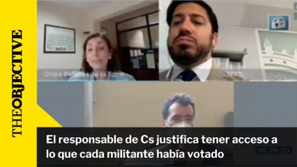 El responsable de Cs justifica tener acceso a lo que cada militante había votado
