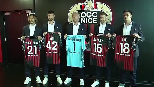 Nice - Les recrues présentés, Schmeichel et Ramsey en tête