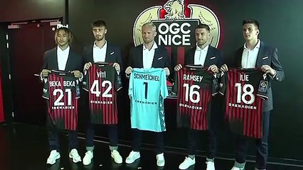 Nice - Les recrues présentés, Schmeichel et Ramsey en tête