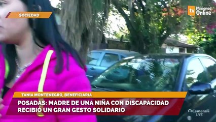 Posadas madre de una niña con discapacidad recibió un gran gesto solidario