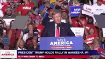 President Trump holds rally in Waukesha, Wisconsin August 05 2022