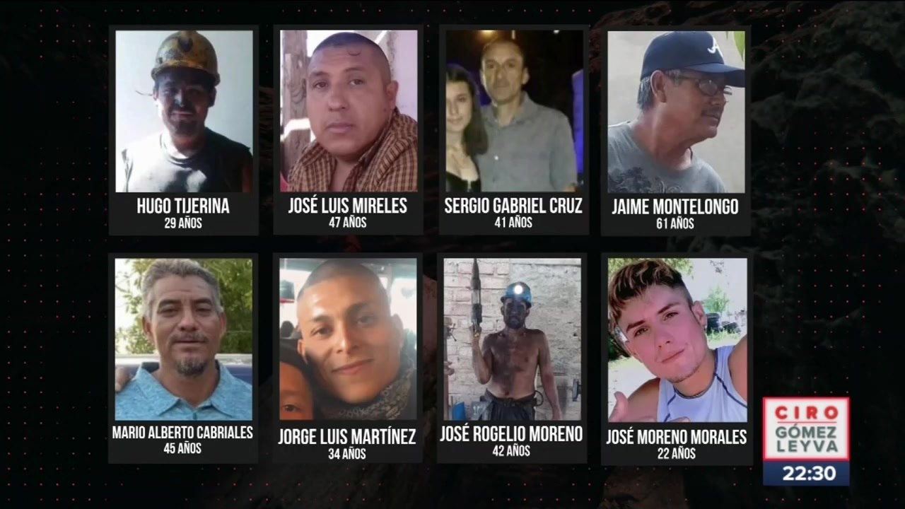 Ellos son los 10 mineros atrapados bajo el agua en Sabinas, Coahuila