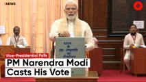 VP Elections: Prime Minister Narendra Modi Casts His Vote At Parliament