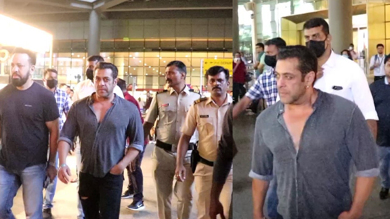 Salman Khan Spotted with High Security at Mumbai Airport, Viral Video | *Spotted
