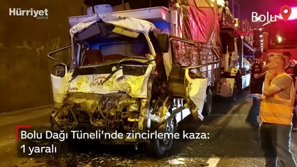 Bolu Dağı Tüneli’nde zincirleme kaza: 1 yaralı