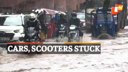 Waterlogging Near Bomikhal Flyover After Heavy Rainfall