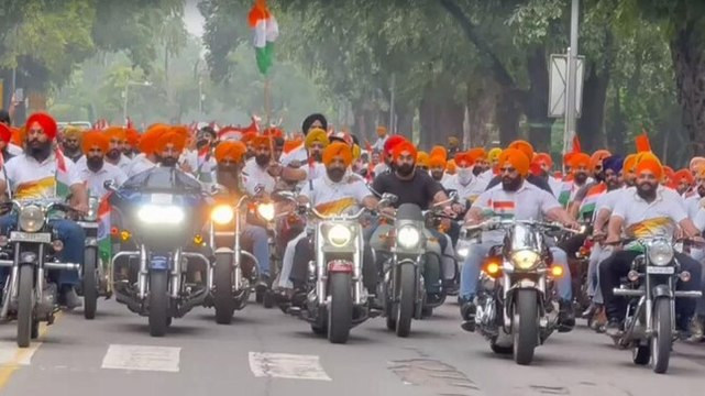 Tiranga Yatra: 750 bikers take out rally in Delhi to commemorate 75 years of Indian Independence