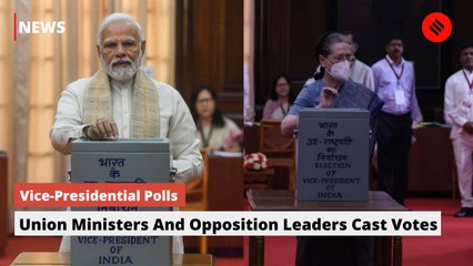 PM Modi, Manmohan Singh Cast Vote To Elect India’s Next Vice President