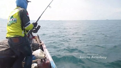 Fight fishing with Giant Travelly fish